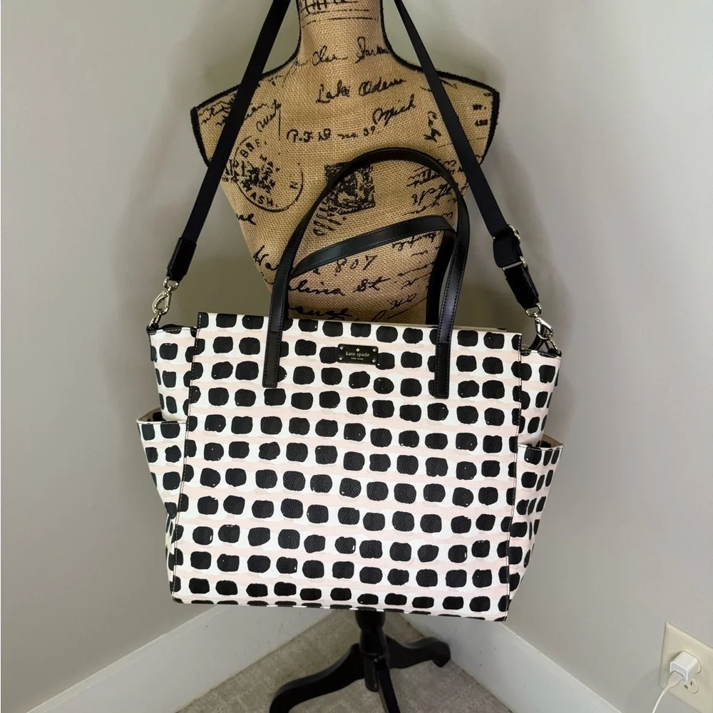 Kate Spade‎ Black and White Polka Dot Tote